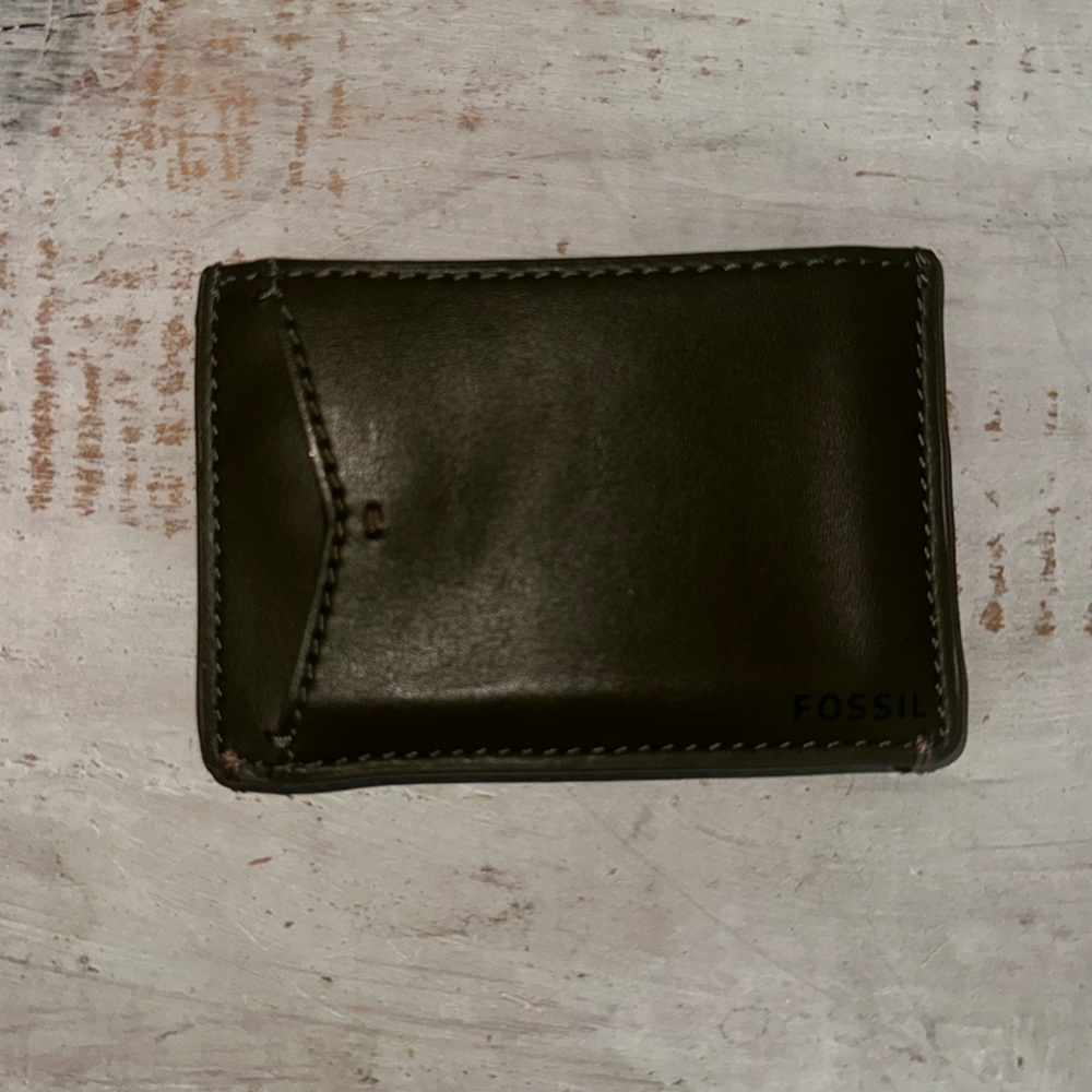 🌵Fossil Joshua Cactus Leather Card Case - Picture 4 of 8